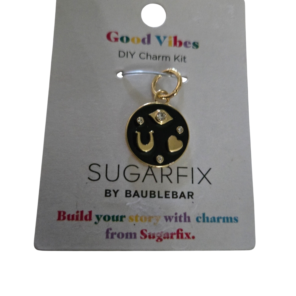 Sugarfix by BaubleBar Black & Gold Charm